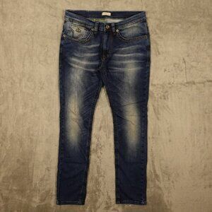 Pascucci Jeans slim leg men's 33x34 blue denim fade